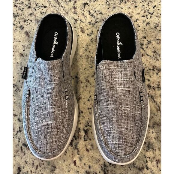 OrthoComfoot Men's Orthopedic Slip-On Loafers Walking Shoes with Arch Support - Picture 3 of 8